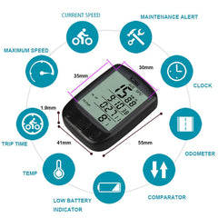 Bicycle Wireless Digital Speedometer & Odometer