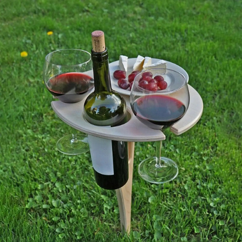 Portable Wine Table for Outdoor Picnics