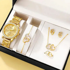 6-Piece Rose Gold Luxury Watch Set