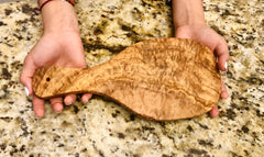 Mediterranean Olive Wood Cutting Board w Handle