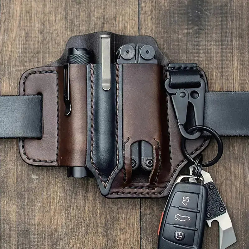 Tactical Multi-Tool Belt Leather Pack