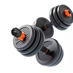 Rubberized Combo Dumbbell+Kettlebell+Removable Barbell