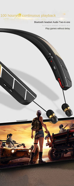 Lightweight Stereo Neckband Bluetooth Headset w Speakers