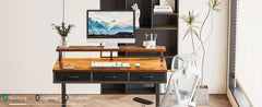 Electric Standing Desk w 3 Drawers & LED Lights