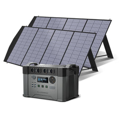 2400W Pro Outdoor Generator w Folable Solar Panels