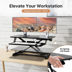 Standing Desk Converter w Keyboard Tray