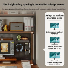 Ergonomic Gaming Desk w Built-in Bookshelf