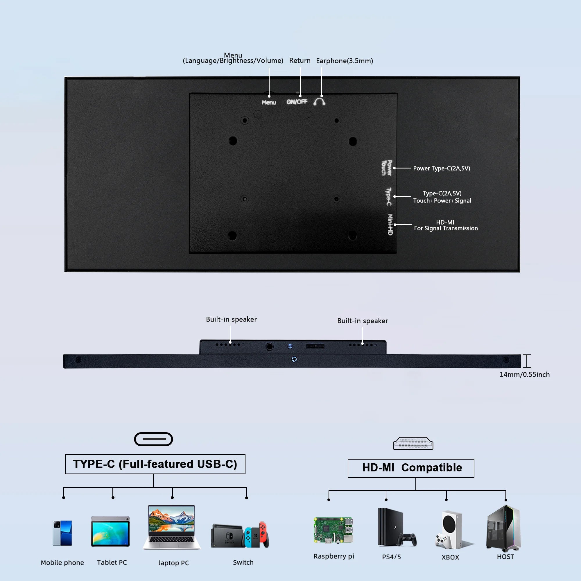 Computer Scond Touch Screen 12.3in Touch-Display Second Screen for Raspberry Pi – Nifty Cool Stuff