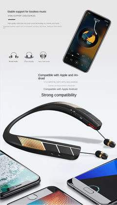 Lightweight Stereo Neckband Bluetooth Headset w Speakers