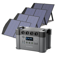 2400W Pro Outdoor Generator w Folable Solar Panels