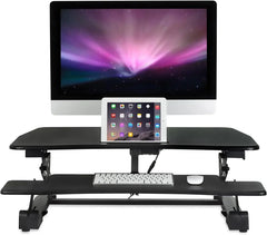 Electric Standing Desk Converter w Built-In USB Port