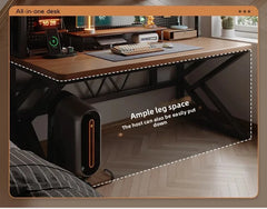 Ergonomic Gaming Desk w Built-in Bookshelf