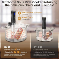 Sous Vide 1100-Watt Immersion Cooker w WiFi Control