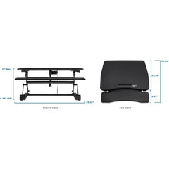 Electric Standing Desk Converter w Built-In USB Port