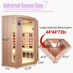 Ceramic 2-Person Infrared Sauna