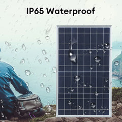 Waterproof Solar Panel 15W DC 12V Kit w Alligator Clip