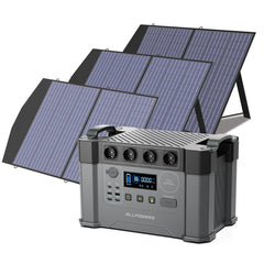 2400W Pro Outdoor Generator w Folable Solar Panels