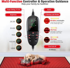 Upgraded 3-in-1 LED Red Light Therapy Mat