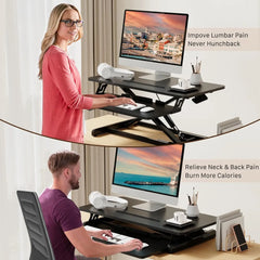 Standing Desk Converter w Keyboard Tray