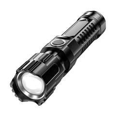 USB Rechargeable Floodlight-Capable Zoom Flashlight