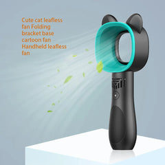 Cat-Design Outdoor USB Rechargeable Bladeless Fan