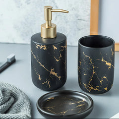 Nordic Luxury Marble Ceramic Bathroom Set