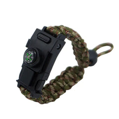 Umbrella Rope Survival Bracelet w Compass & Knife