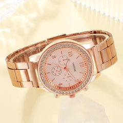 6-Piece Rose Gold Luxury Watch Set