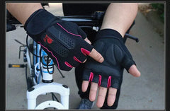 Half-Finger Fitness Gloves w Anti-Slip Wrist Wraps