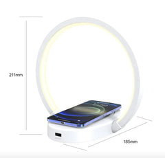 Bluetooth Speaker Night Light w 10W Wireless Charger & Phone Holder