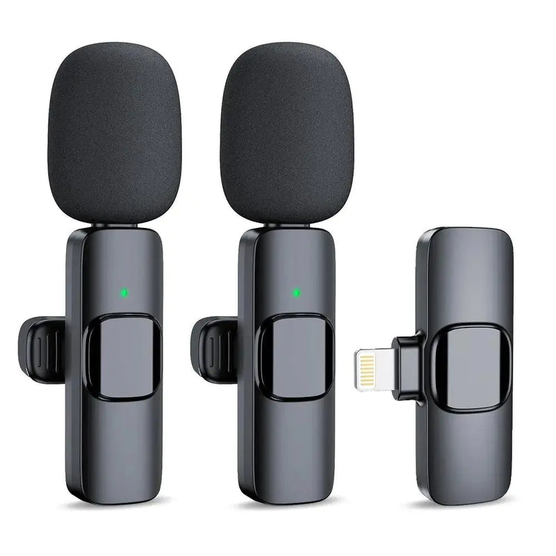 Wireless Stereo Lavalier Mini-Lapel Smartphone Microphone