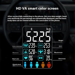 Smart VA Color Screen Heart Rate & Body Data Electronic Scale
