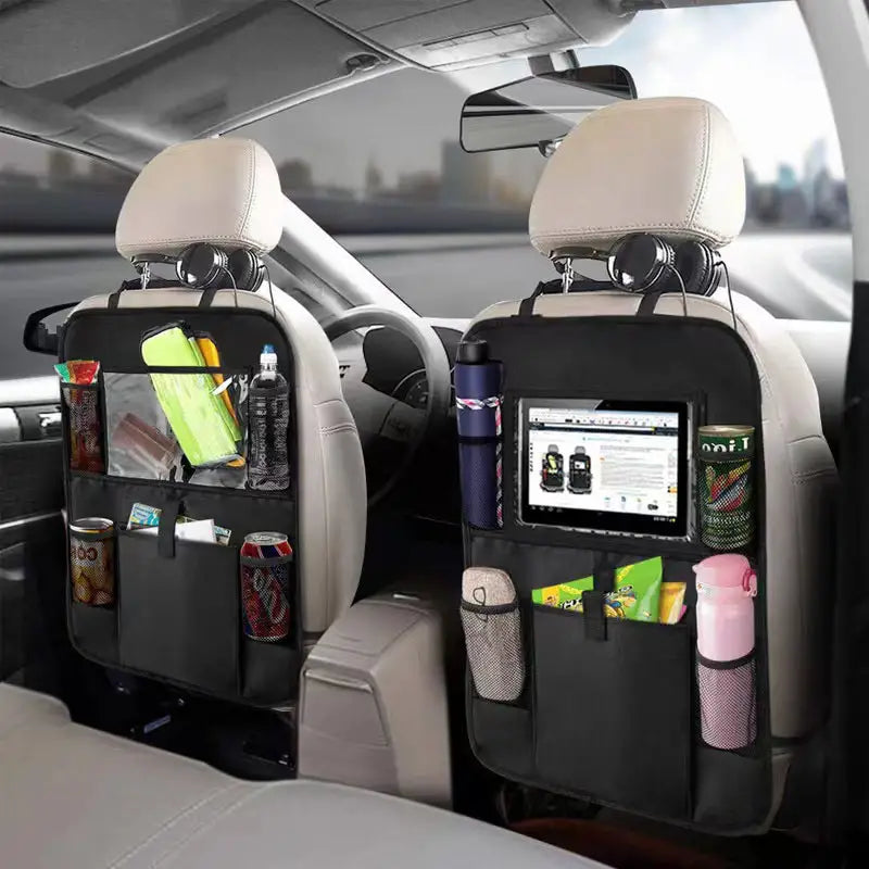 Seatback Organizer w Cup Holder
