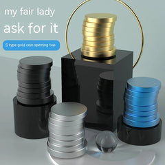 Gold Coin Metal Fidget Gyro Spinner