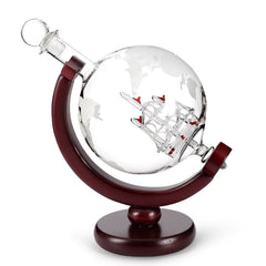 Whiskey Decanter Globe Glass Set