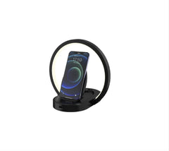 Bluetooth Speaker Night Light w 10W Wireless Charger & Phone Holder