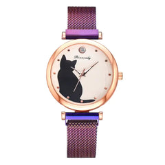 Fashionable Feline Watch Set for Women