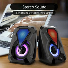 Compact 3W Stereo USB Computer Speakers with Bass