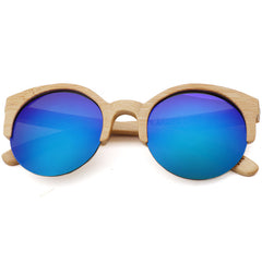 Half-Frame Bamboo Sunglasses