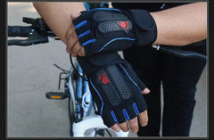 Half-Finger Fitness Gloves w Anti-Slip Wrist Wraps