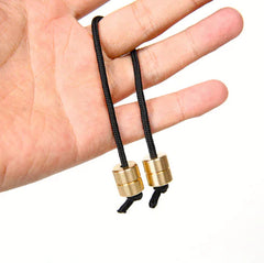 Titanium Fidget Spinner with Two Beads and Rope