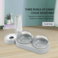 Triple Bowl Food & Water Feeder