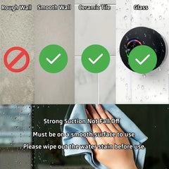Waterproof Portable Wireless Speaker w Suction Cup
