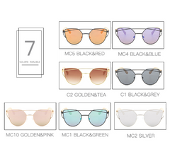 Cat's Eye Sunglasses w Bamboo Temples