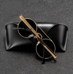 Round Steampunk Metal Sunglasses
