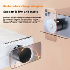 Retractable Double-Sided Vacuum Cup + Magnetic Phone Holder