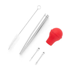 Stainless Steel Basting Pump w Ergonomic Handle