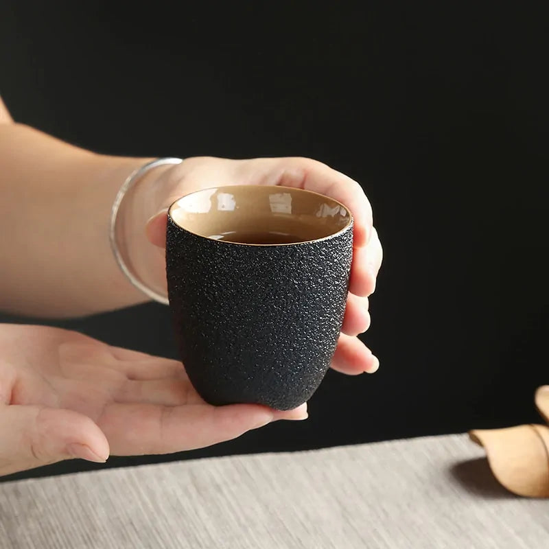 Black Ceramic Tea Cup