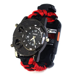 Nylon Paracord Survival Watch w Compass