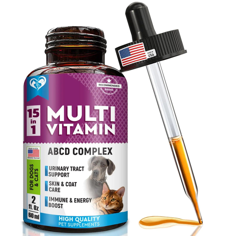 15-in-1 Cat & Dog Multivitamin Liquid Health Supplements